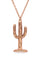 Vintage Inspired Cactus Pendant Necklace Set