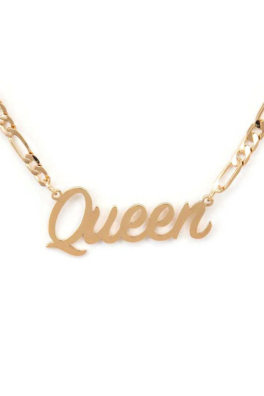 QUEEN Pendant Necklace Set