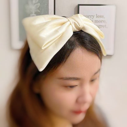 Satin Bow Crown Headband