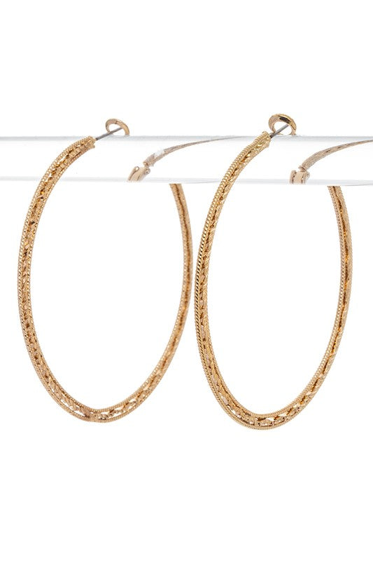 Mix Texture Iconic Hoop Earrings