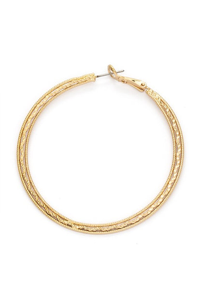 Mix Texture Iconic Hoop Earrings