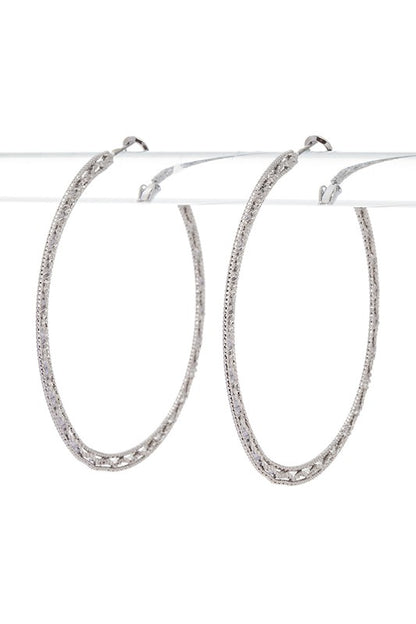 Mix Texture Iconic Hoop Earrings