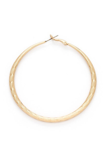 Edgy 70MM Fashion Hoop Earrings