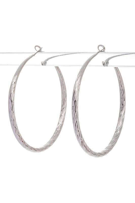 Edgy 70MM Fashion Hoop Earrings