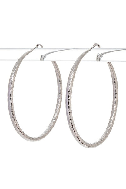 Iconic Large Textured Hoop Earrings