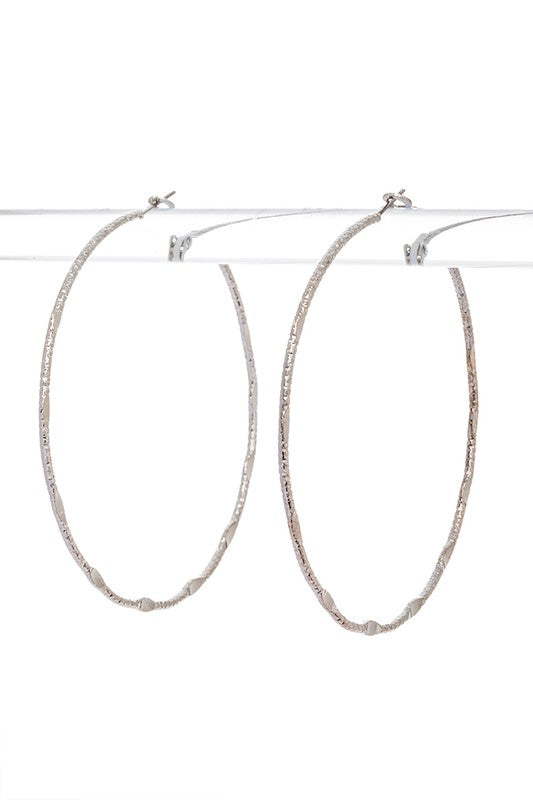 70MM Mix Texture Dainty Hoop Earrings