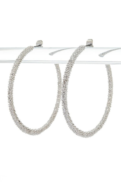 55mm Textured Iconic Hoop Earrings