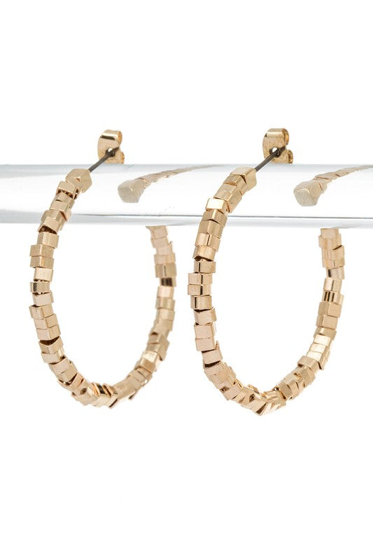 Iconic Nuggets Textured Hoop Earrings