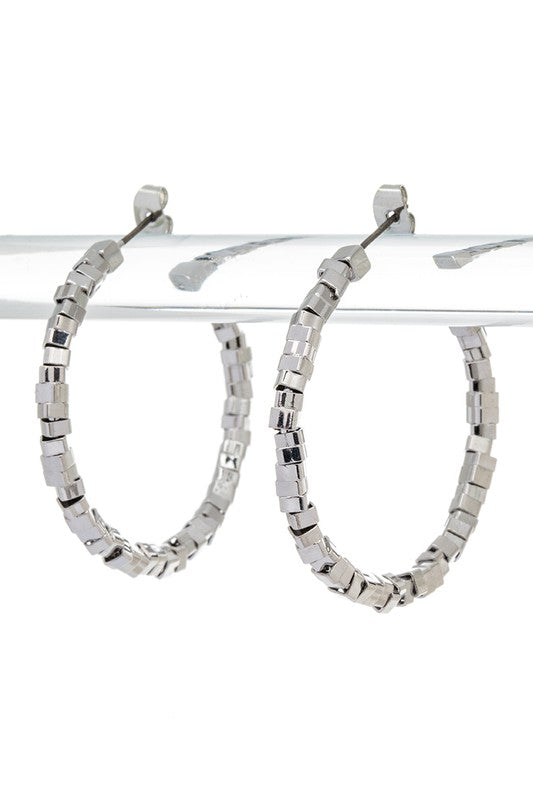 Iconic Nuggets Textured Hoop Earrings