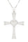 Micro Pave CZ Cross Pendant  Necklace