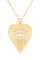 Vintage Inspired CZ Eye Heart Pendant Necklace