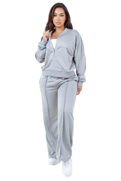 WOMEN FASHION SWEATRSUIT TWO PIECE PANT SET