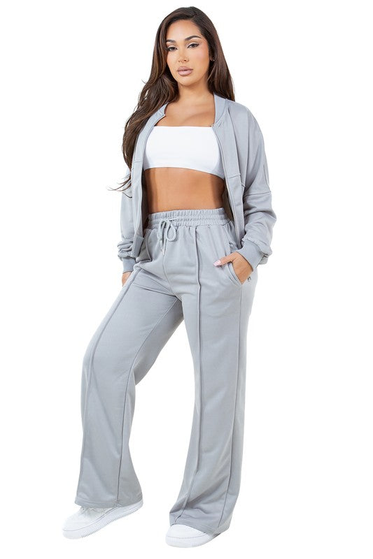 WOMEN FASHION SWEATRSUIT TWO PIECE PANT SET