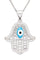 Cubic Zirconia Hamsa Pendant Necklace