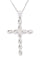 Cubic Zirconia Cross Pendant Necklace