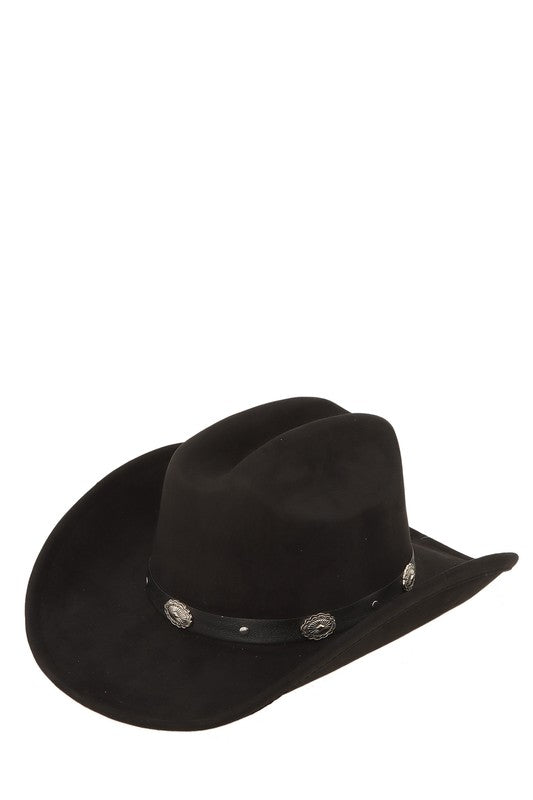 Classic Fedora Hat with Buckle Belt Accent