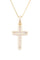 Cross Baguette CZ Pendant Necklace