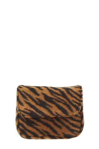 Mini Animal Fur Design Crossbody Bag