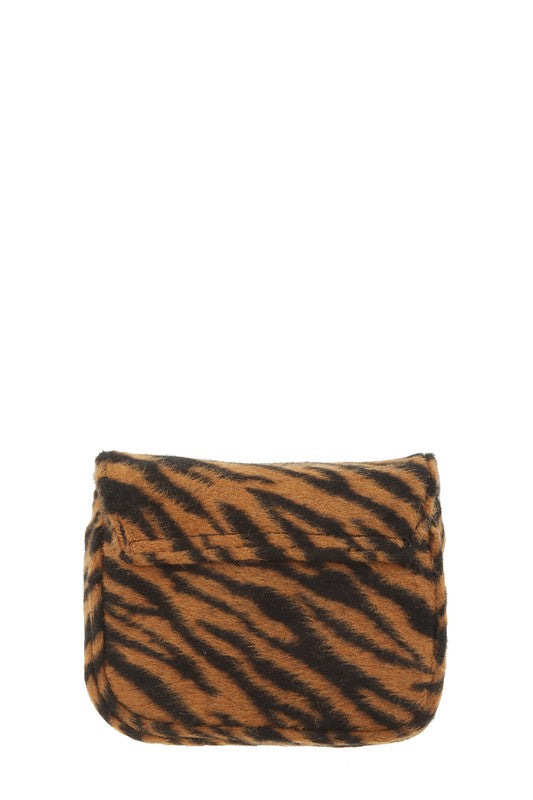 Mini Animal Fur Design Crossbody Bag