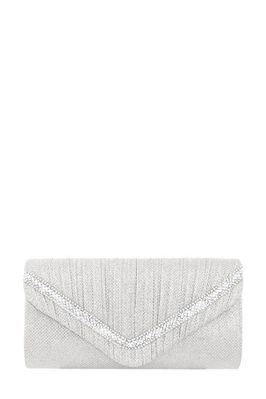 Glitter Pleated Crossbody Bag