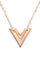 V For Victory Stainless Steel Pendant Necklace