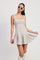 PLEATED MINI DRESS WITH BACK TIES