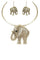 Elephant Statement Collar Necklace Set