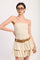 STRAPLESS TIERED MINI DRESS WITH BELT