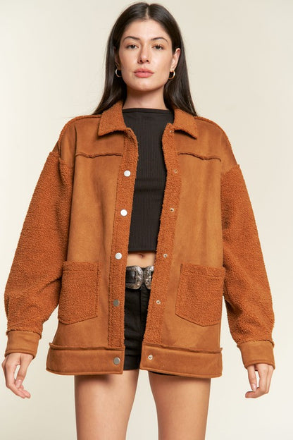 FAUX FUR AND SUEDE JACKET JJO5028P