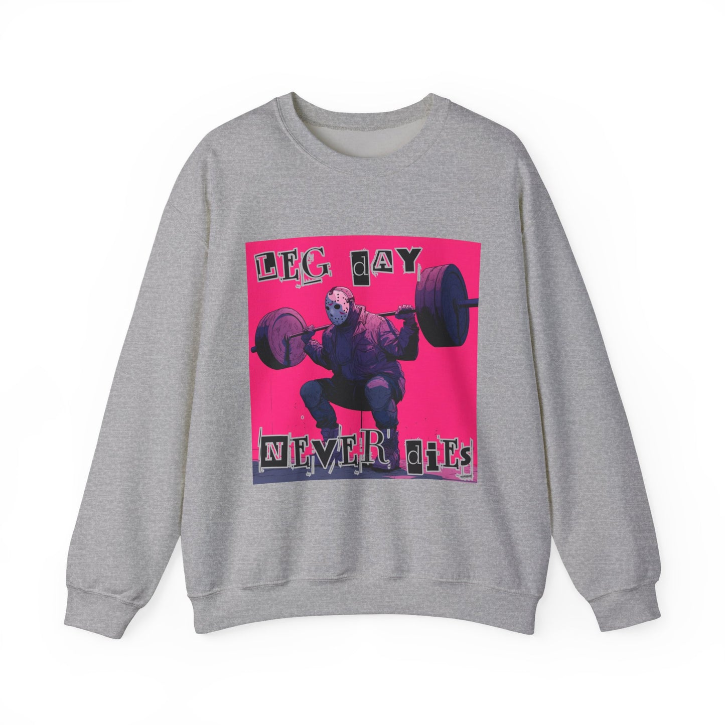 Leg Day Never Dies Sweatshirt | Unisex Heavy Blend™ Crewneck | Motivational Gym Apparel, Fitness Gift, Workout Clothing, Home Gym Style
