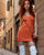 Orange Rib-knit Sweater Dress