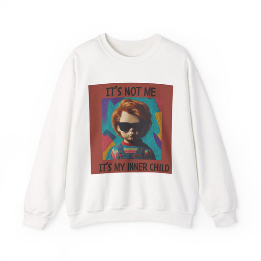 Chucky Inner Child Sweatshirt, Unisex Sweatshirt, Graphic Crewneck, Horror Aesthetic, Gift for Halloween, Cozy Casual Wear