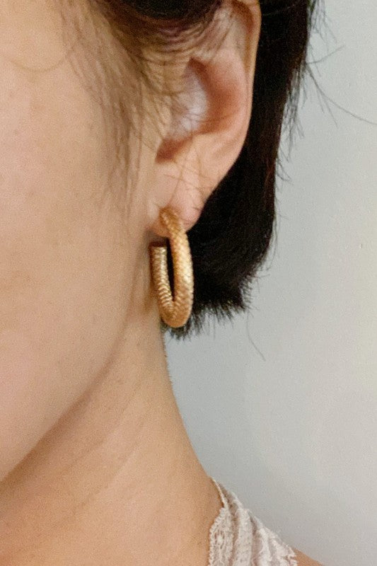 Textured Hoop Earrings