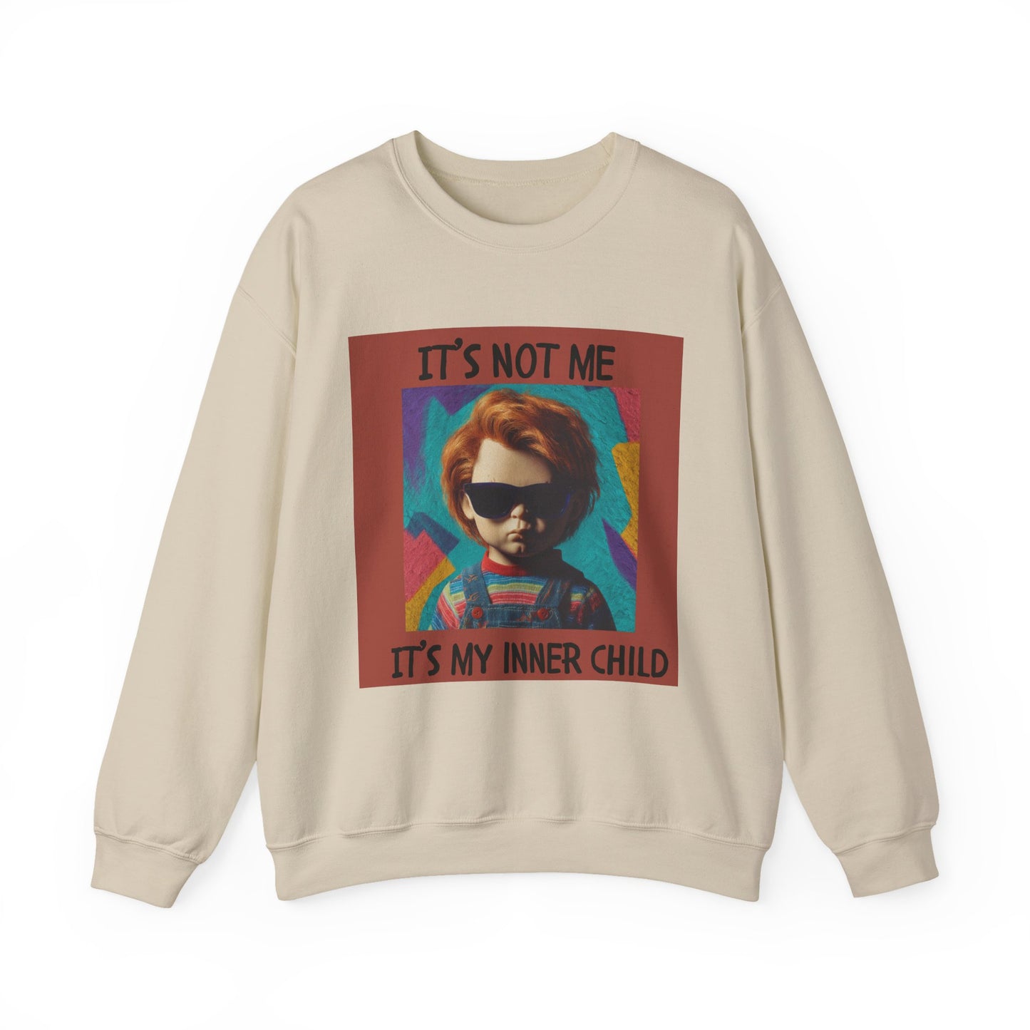 Chucky Inner Child Sweatshirt, Unisex Sweatshirt, Graphic Crewneck, Horror Aesthetic, Gift for Halloween, Cozy Casual Wear