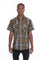 Weiv Men's Casual Short Sleeve Checker Shirts