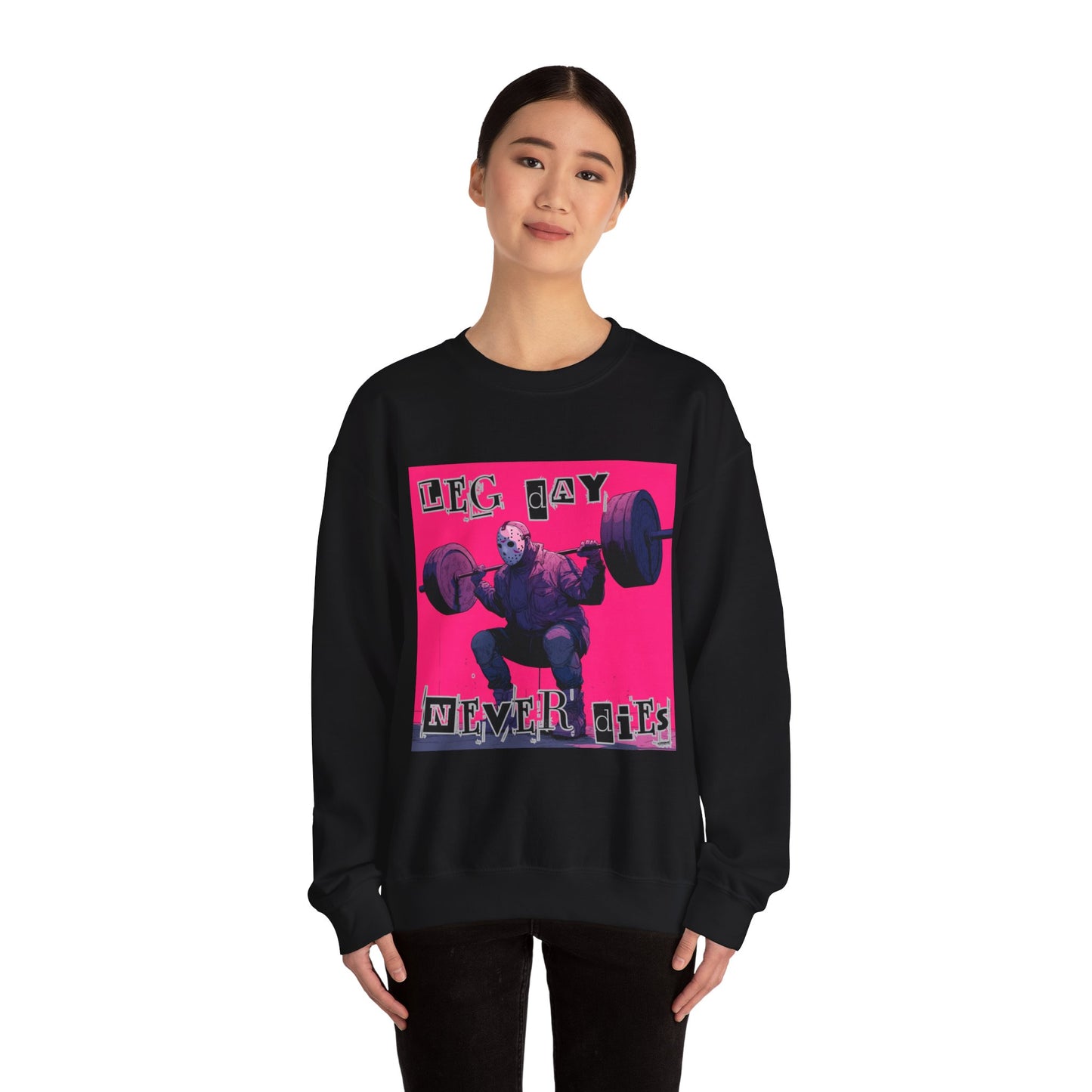Leg Day Never Dies Sweatshirt | Unisex Heavy Blend™ Crewneck | Motivational Gym Apparel, Fitness Gift, Workout Clothing, Home Gym Style