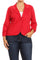 Plus size Solid, waist length blazer