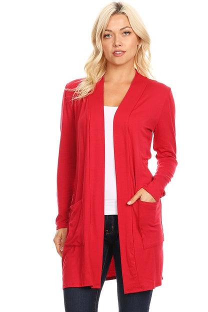 Knee length duster cardigan