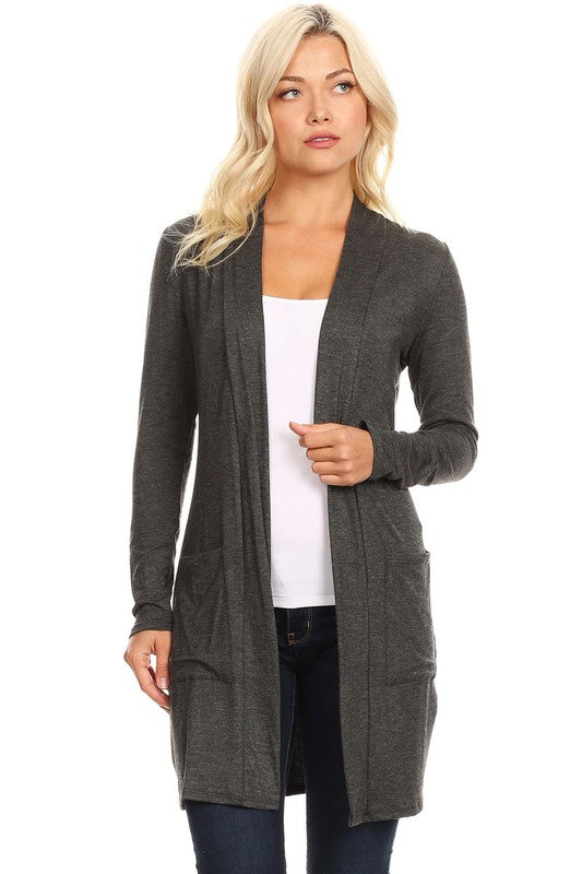 Knee length duster cardigan