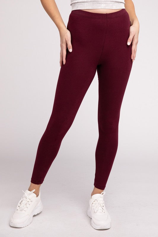 Premium Cotton Full-Length Leggings