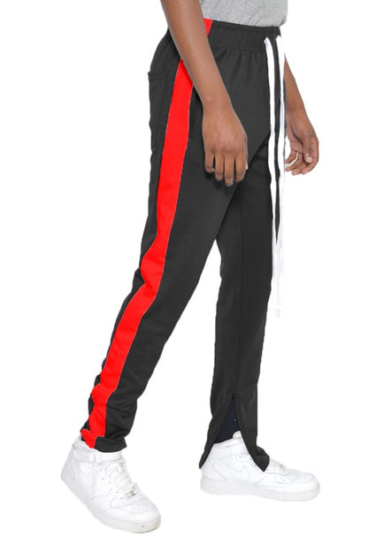 SLIM SKINNY  STRIPE DESIGN TRACK PANT JOGGERS